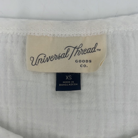 Universal Thread Goods Co. White Gauze Peasant Blouse Women's Sz. X-Small - Picture 4 of 8